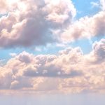 An image of a sky with pink coloured clouds